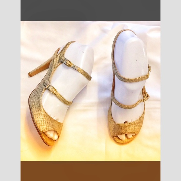 Via Spiga Shoes - VIA SPIGA FABRIC MATTE GOLD SANDALS